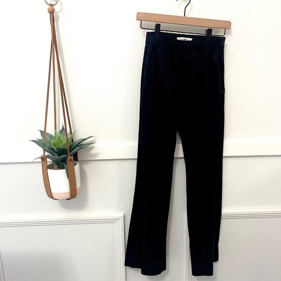 Tory Burch Sport Seamless Black High Waist Stretch Flare Pants Size XS - Picture 1 of 6